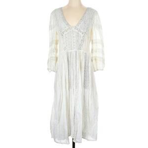 Free People Magnolia White Lace Crochet Dress